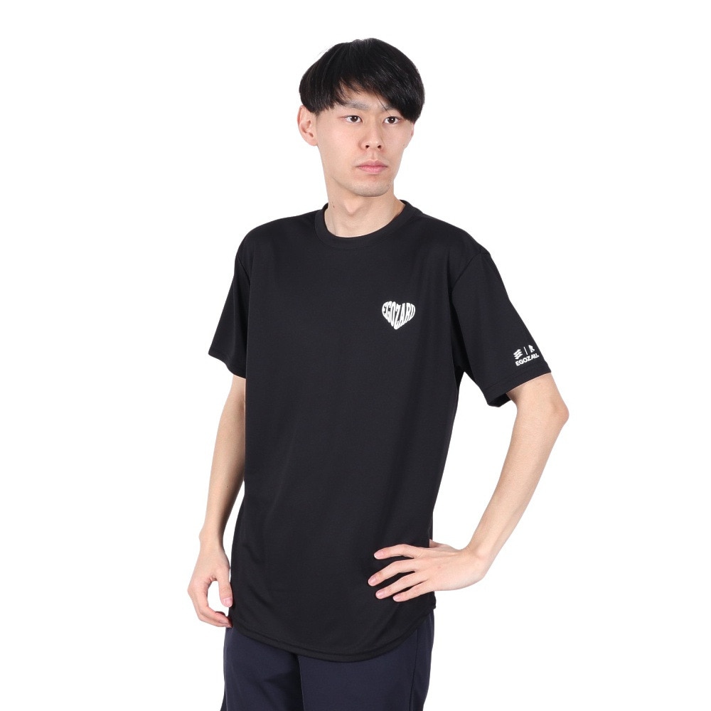 エゴザル（EGOZARU）（メンズ、レディース）バスケットボールウェア ハートロゴ Tシャツ EZSS25UST007C001