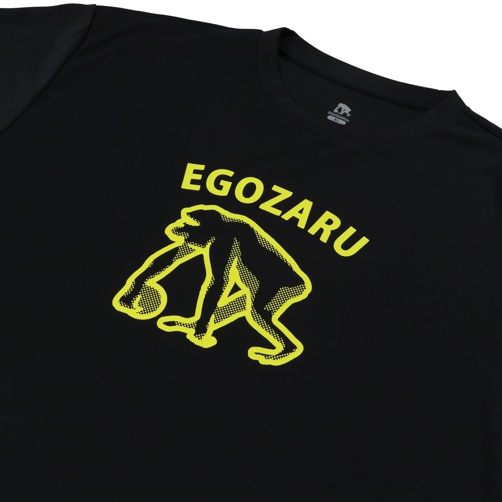 エゴザル（EGOZARU）（メンズ、レディース）バスケットボールウェア ボールドラインロゴTシャツ EZSS25UST032C001