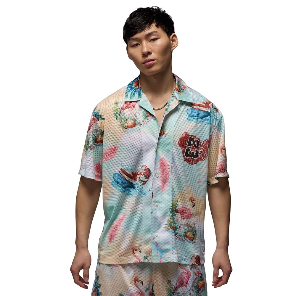 ジョーダン（JORDAN）（メンズ）【新商品】 バスケットボールウェア エッセンシャル プリント キャンプ トップ IB3007-133