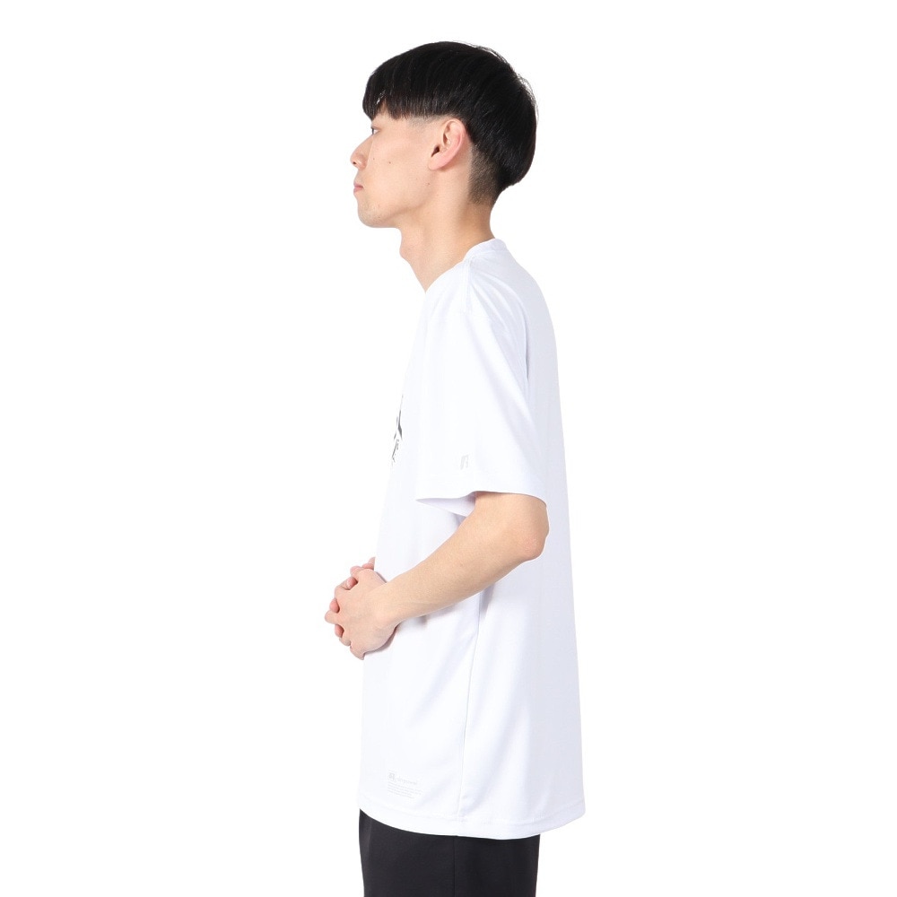 ラッセル（RUSSELL）（メンズ）バスケットボールウェア 半袖 BALL Tシャツ RBB25S0001 WHT
