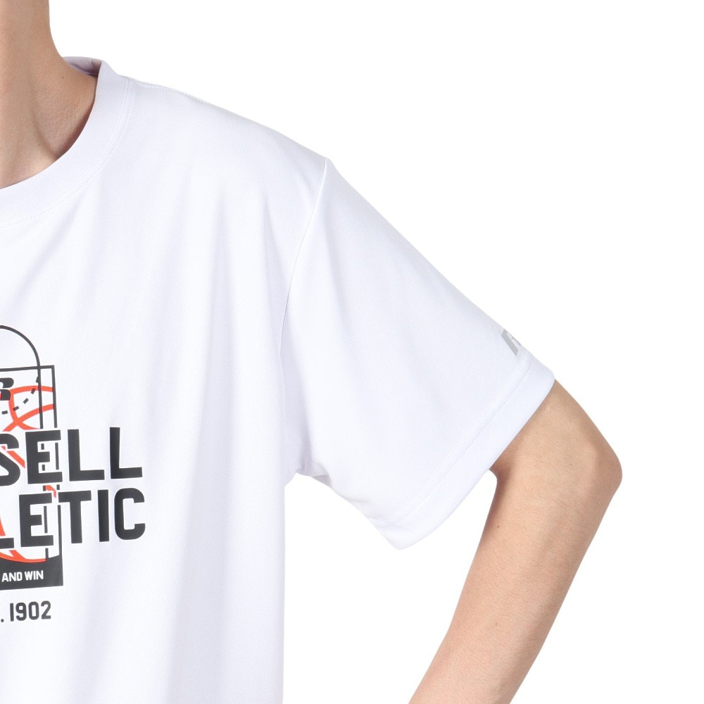 ラッセル（RUSSELL）（メンズ）バスケットボールウェア COURT 半袖Tシャツ RBB25S0002 WHT
