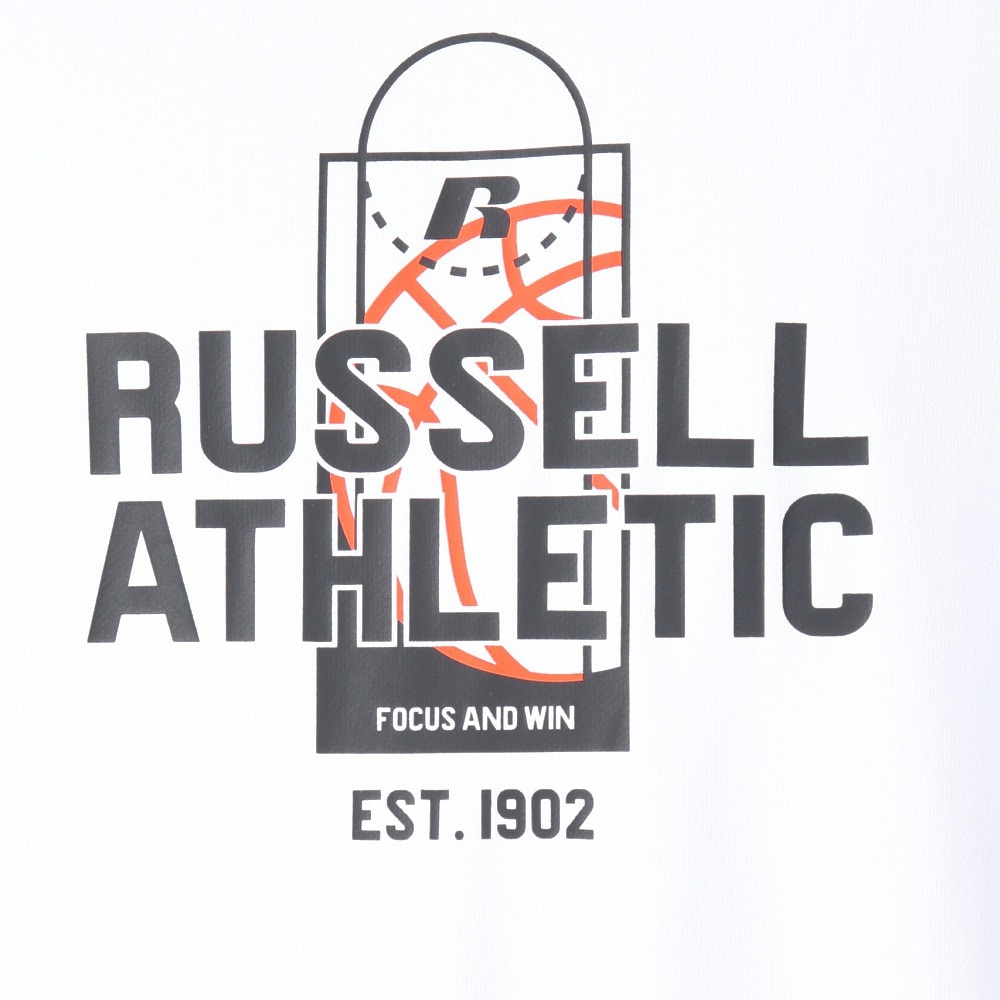 ラッセル（RUSSELL）（メンズ）バスケットボールウェア COURT 半袖Tシャツ RBB25S0002 WHT