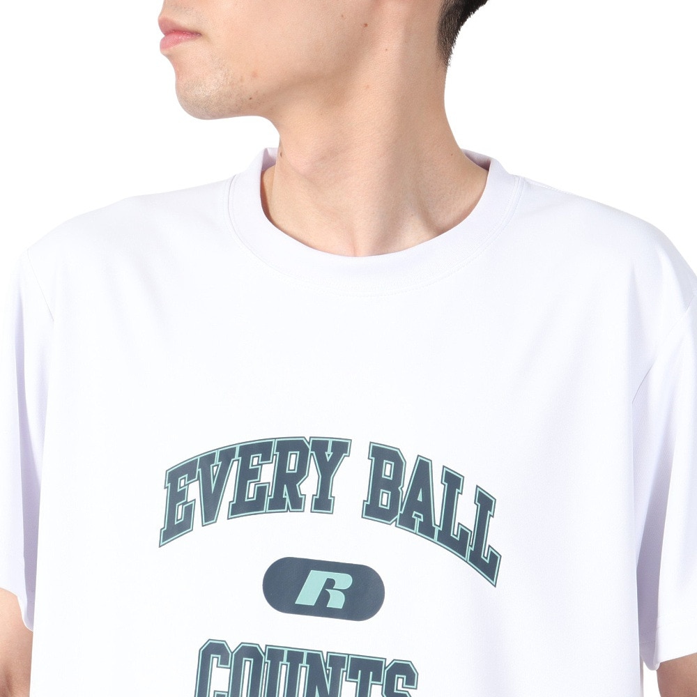 ラッセル（RUSSELL）（メンズ）バスケットボールウェア バスケットボールウェア EVERYBALL 半袖Tシャツ RBB25S0003 WHT
