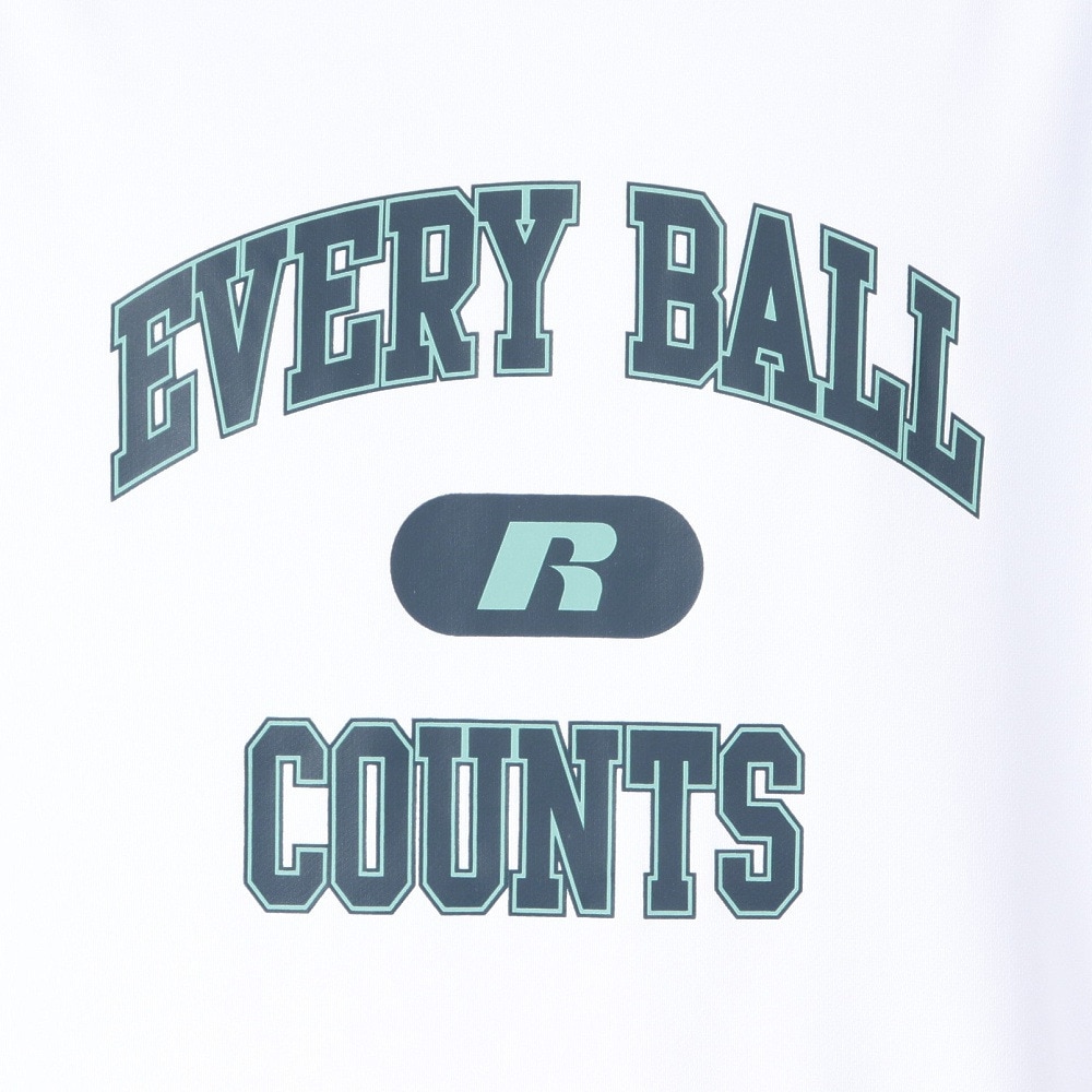 ラッセル（RUSSELL）（メンズ）バスケットボールウェア バスケットボールウェア EVERYBALL 半袖Tシャツ RBB25S0003 WHT