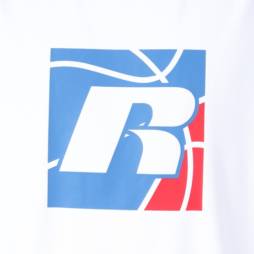 ラッセル（RUSSELL）（メンズ）バスケットボールウェア 半袖 FRONT R Tシャツ RBB25S0004 WHT