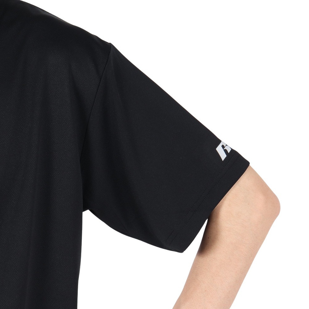 ラッセル（RUSSELL）（メンズ）バスケットボールウェア 半袖 RUSSELL HOOP Tシャツ RBB25S0005 BLK