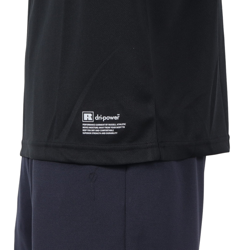 ラッセル（RUSSELL）（メンズ）バスケットボールウェア 半袖 RUSSELL HOOP Tシャツ RBB25S0005 BLK