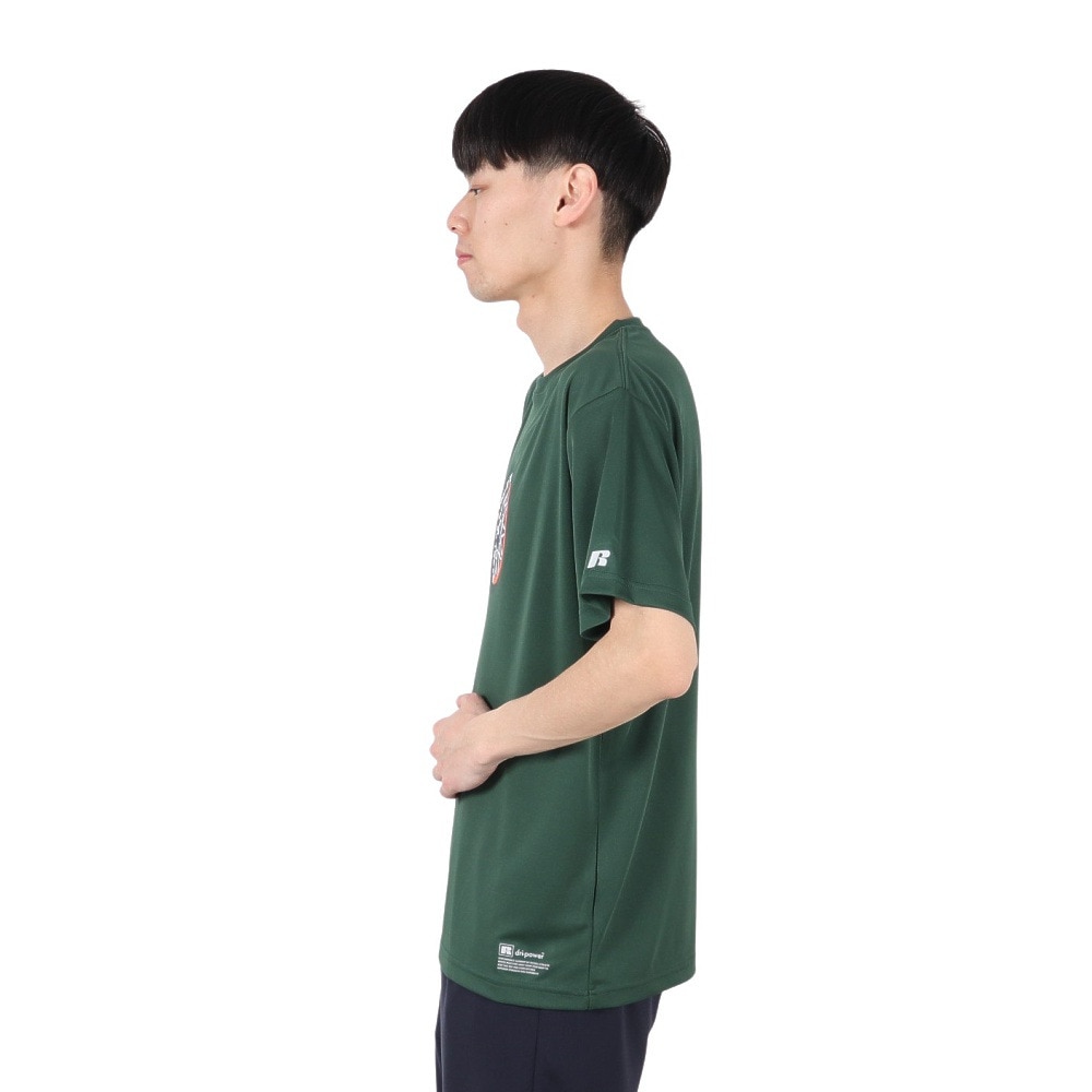 ラッセル（RUSSELL）（メンズ）バスケットボールウェア 半袖 RUSSELL HOOP Tシャツ RBB25S0005 GRN