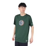 (メンズ)バスケットボールウェア 半袖 RUSSELL HOOP Tシャツ RBB25S0005 GRN
