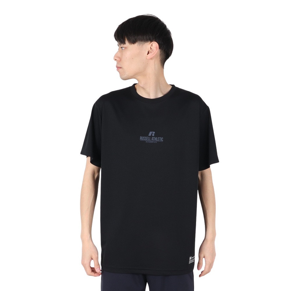 ラッセル（RUSSELL）（メンズ）バスケットボールウェア 半袖 BACK Tシャツ RBB25S0007 BLK