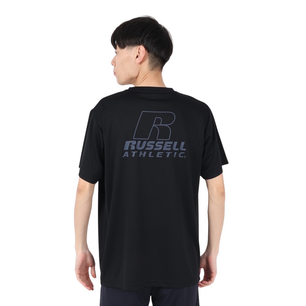 ラッセル（RUSSELL）（メンズ）バスケットボールウェア 半袖 BACK Tシャツ RBB25S0007 BLK