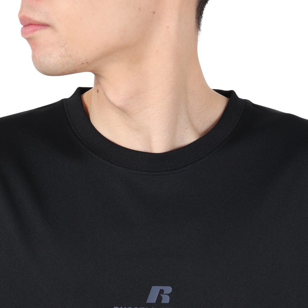 ラッセル（RUSSELL）（メンズ）バスケットボールウェア 半袖 BACK Tシャツ RBB25S0007 BLK