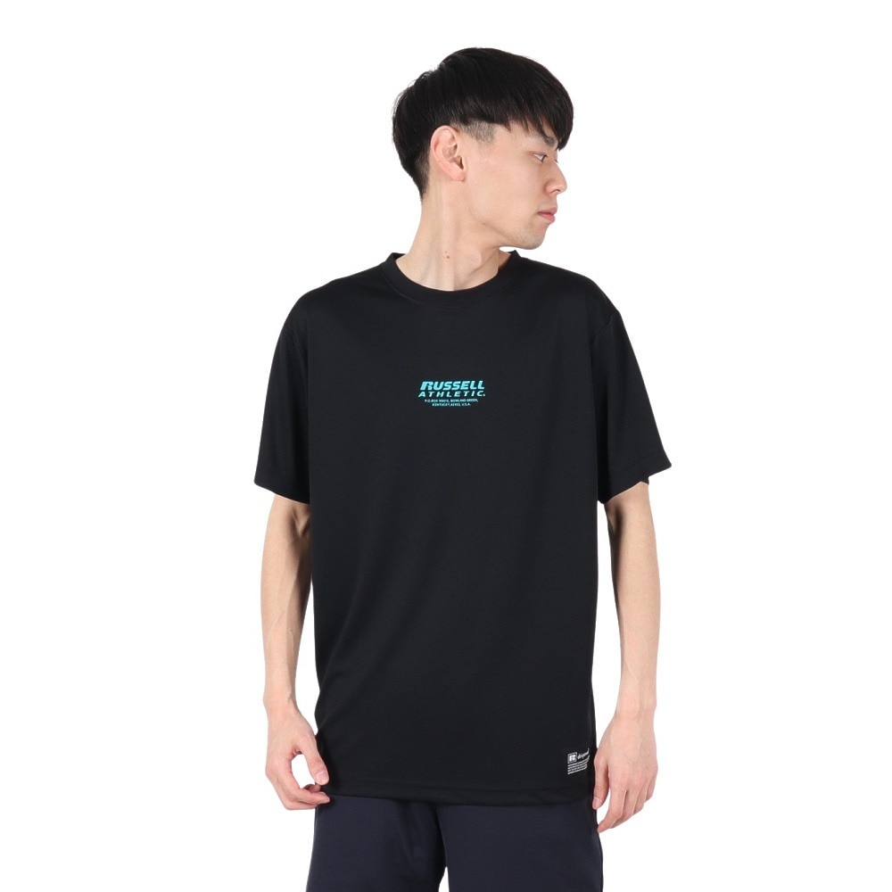 ラッセル（RUSSELL）（メンズ）バスケットボールウェア 半袖 FRONT Tシャツ RBB25S0008 BLK
