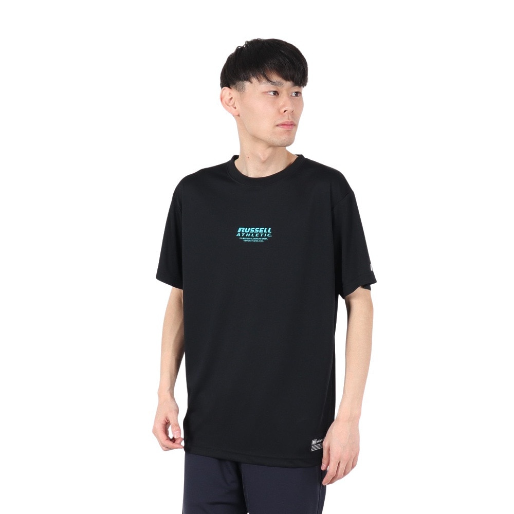 ラッセル（RUSSELL）（メンズ）バスケットボールウェア 半袖 FRONT Tシャツ RBB25S0008 BLK