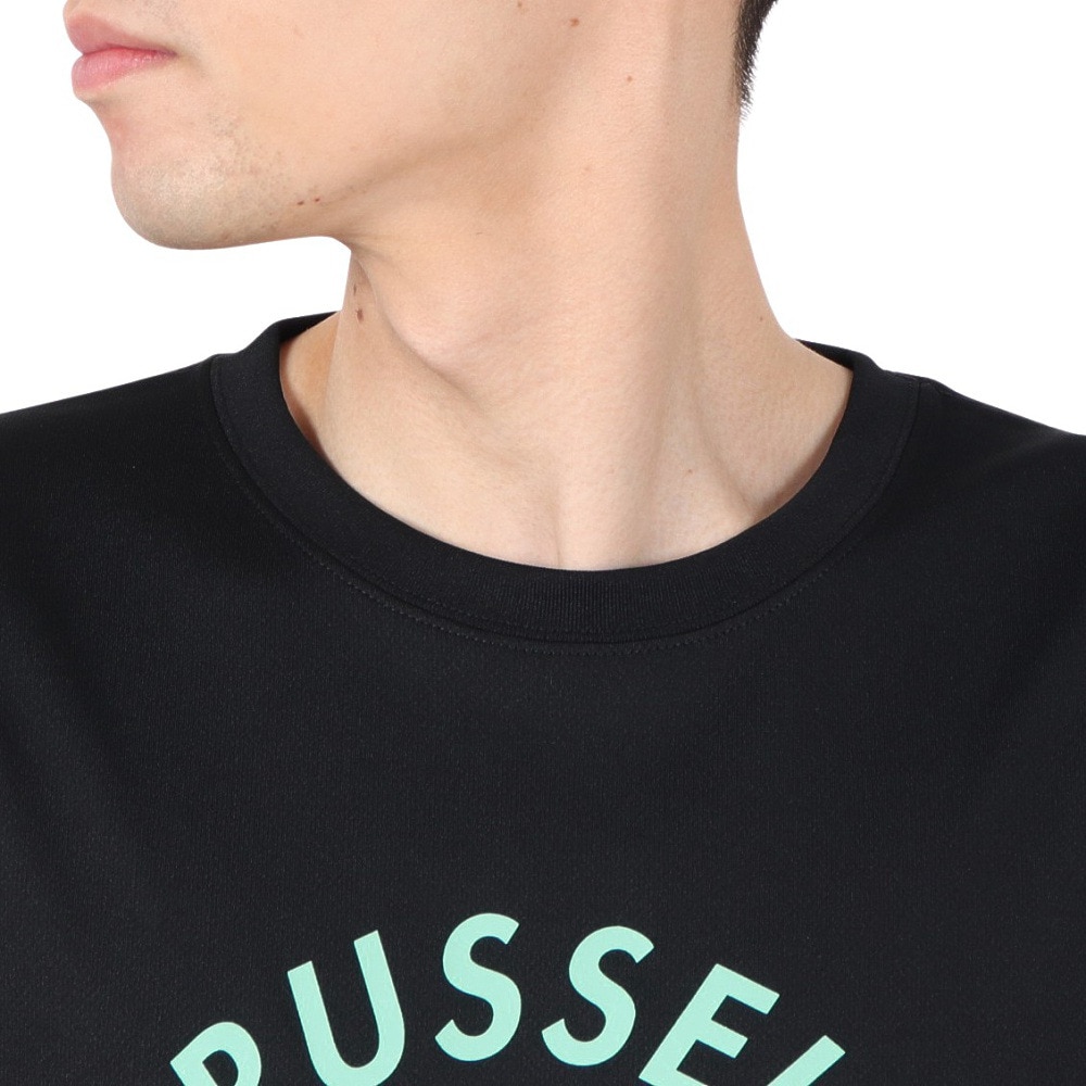 ラッセル（RUSSELL）（メンズ）バスケットボールウェア 半袖 AMERICAS MAP Tシャツ RBB25S0009 BLK