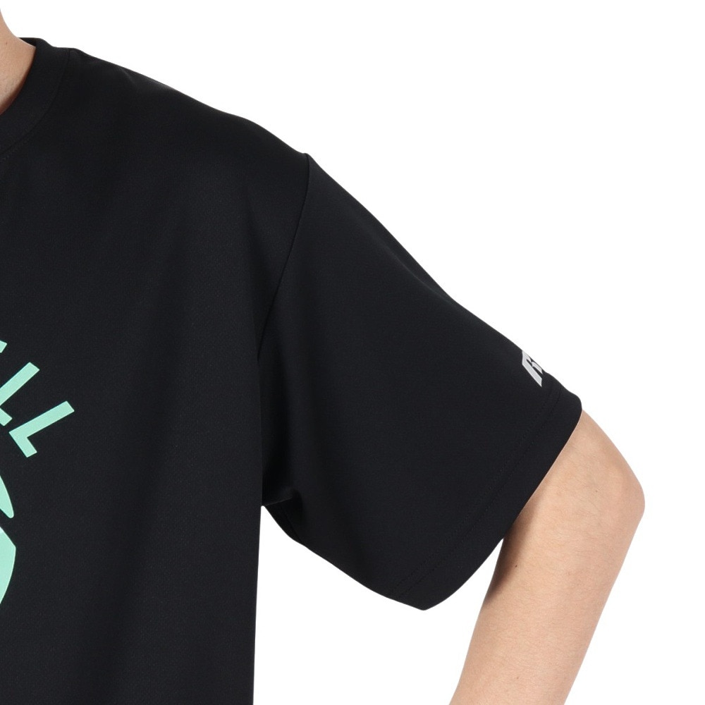 ラッセル（RUSSELL）（メンズ）バスケットボールウェア 半袖 AMERICAS MAP Tシャツ RBB25S0009 BLK