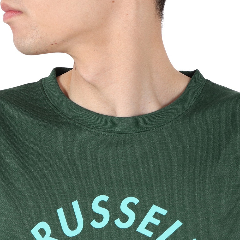 ラッセル（RUSSELL）（メンズ）バスケットボールウェア 半袖 AMERICAS MAP Tシャツ RBB25S0009 GRN