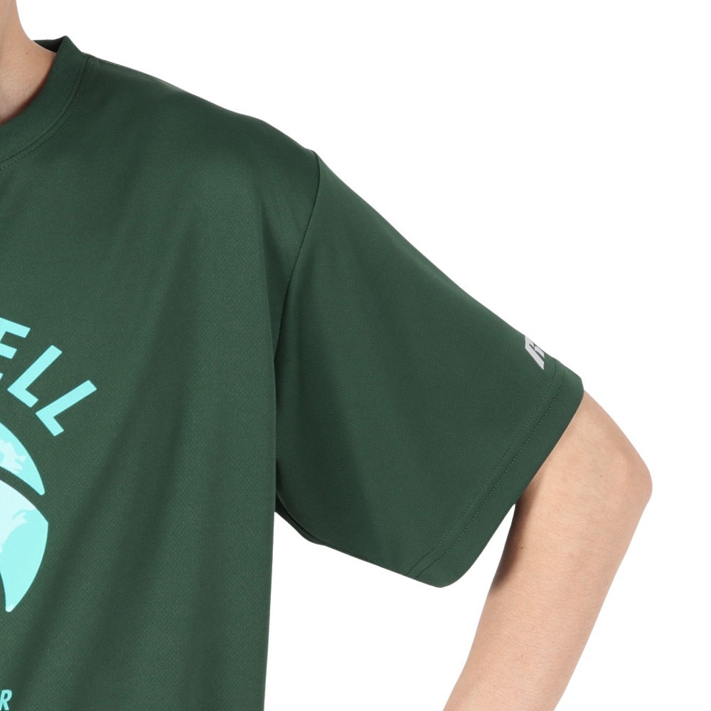 ラッセル（RUSSELL）（メンズ）バスケットボールウェア 半袖 AMERICAS MAP Tシャツ RBB25S0009 GRN