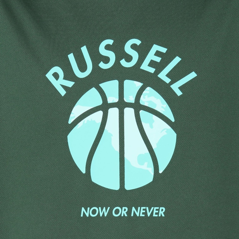 ラッセル（RUSSELL）（メンズ）バスケットボールウェア 半袖 AMERICAS MAP Tシャツ RBB25S0009 GRN