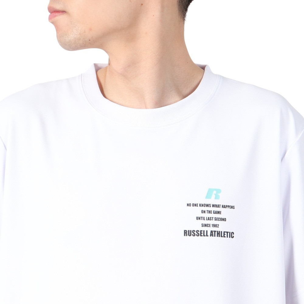 ラッセル（RUSSELL）（メンズ）バスケットボールウェア ONEPOINT 半袖Tシャツ RBB25S0010 WHT