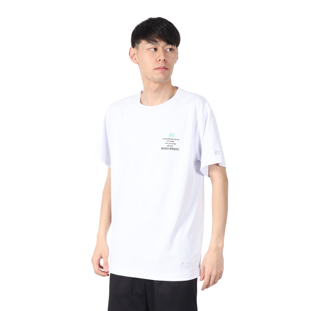 ラッセル（RUSSELL）（メンズ）バスケットボールウェア ONEPOINT 半袖Tシャツ RBB25S0010 WHT