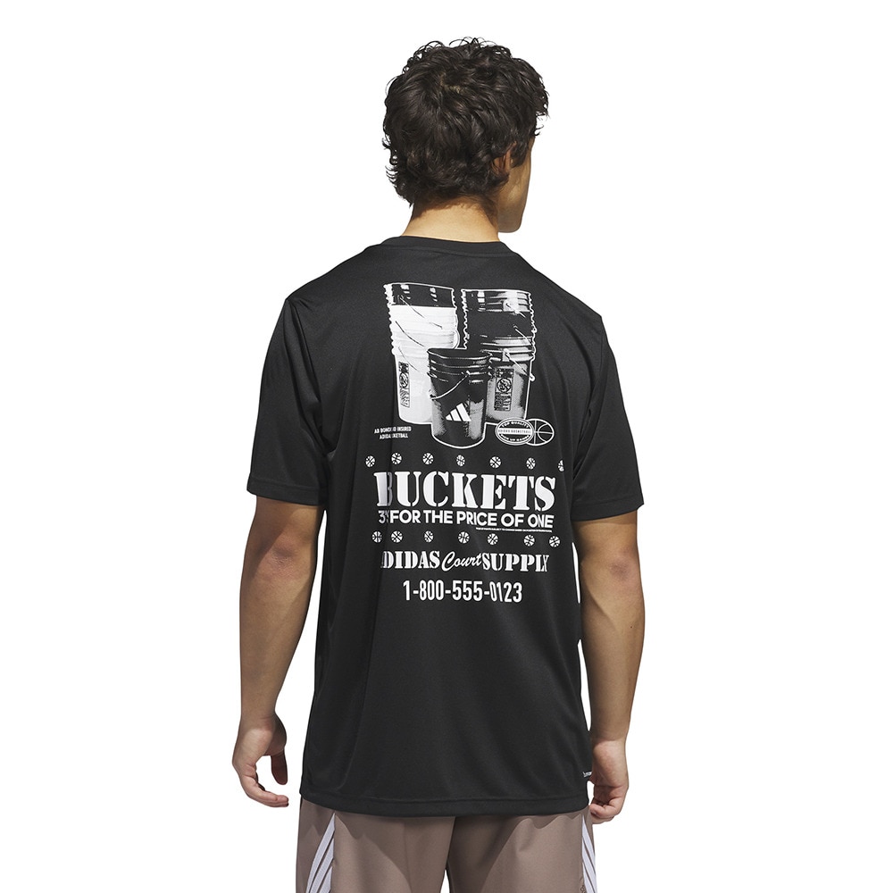 アディダス（adidas）（メンズ）バスケットボールウェア Get Buckets グラフィック半袖Tシャツ TK358-HZ3670