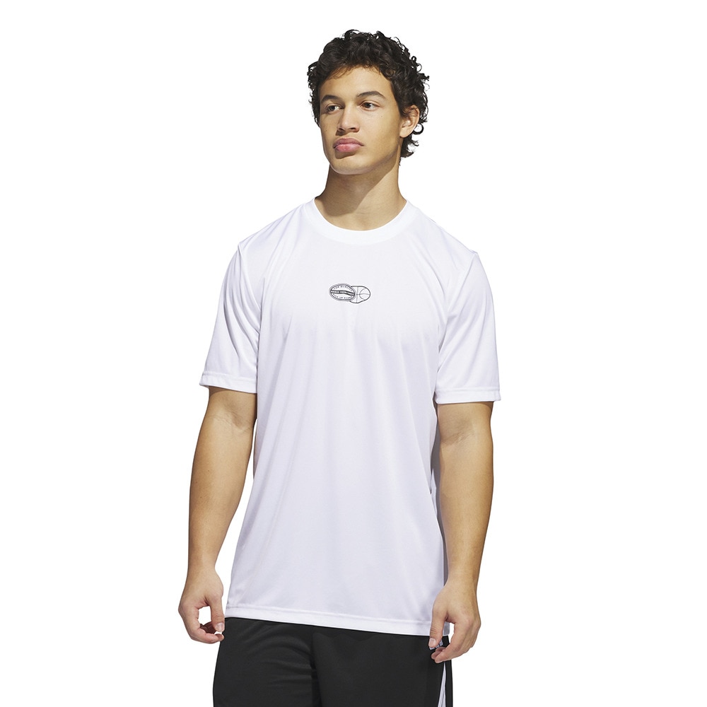 アディダス（adidas）（メンズ）バスケットボールウェア Get Buckets グラフィック半袖Tシャツ TK358-HZ3671
