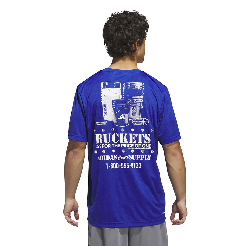 アディダス（adidas）（メンズ）バスケットボールウェア Get Buckets グラフィック半袖Tシャツ TK358-HZ3672