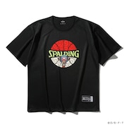 (メンズ、レディース)バスケットボールウェア Tシャツ ONE PIECEヒトヒトの実 ボールプリント SMT25103PBK
