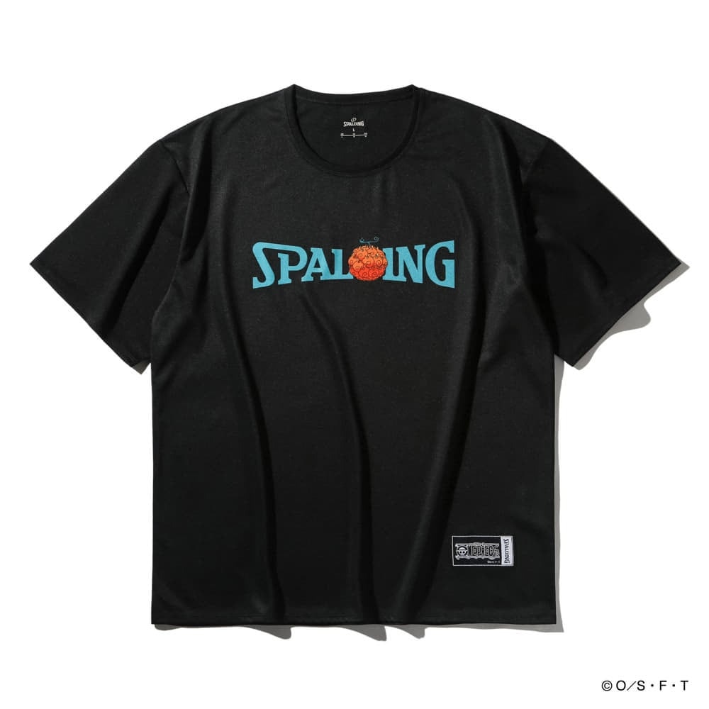 スポルディング（SPALDING）（メンズ、レディース）バスケットボールウェア Tシャツ ONE PIECEメラメラの実 ロゴ SMT25105PBK