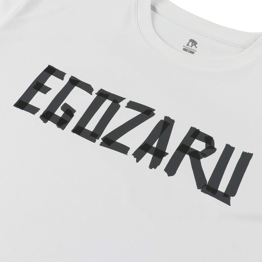 エゴザル（EGOZARU）（メンズ、レディース）バスケットボールウェア マスキングロゴTシャツ EZSS25UST029WHT