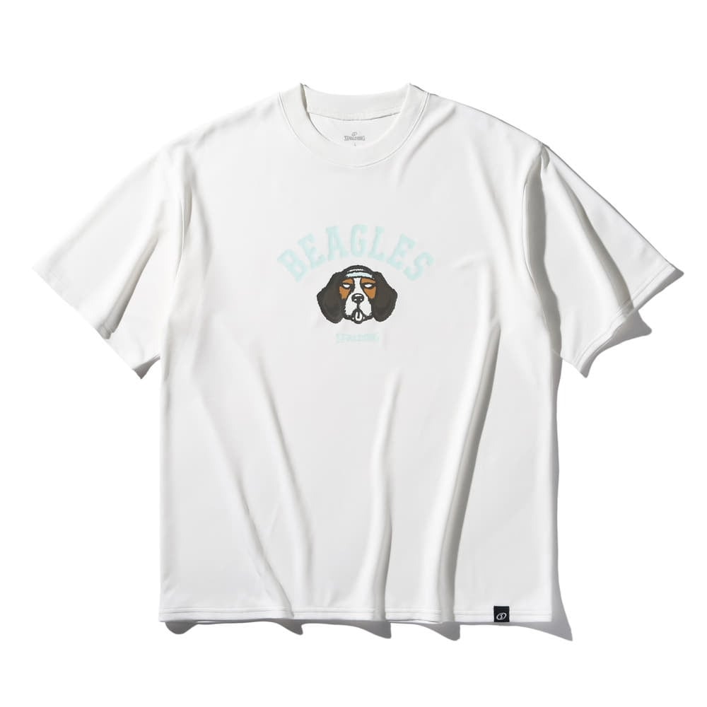 スポルディング（SPALDING）（メンズ、レディース）バスケットボールウェア Tシャツ ビーグルズ アーチロゴ SMT25127WH