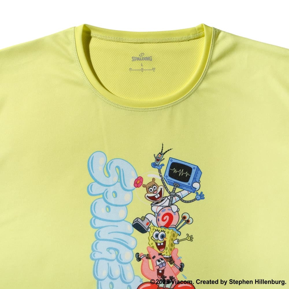 スポルディング（SPALDING）（メンズ、レディース）バスケットボールウェア Tシャツ スポンジ・ボブ キャラクターズ SMT25147SML
