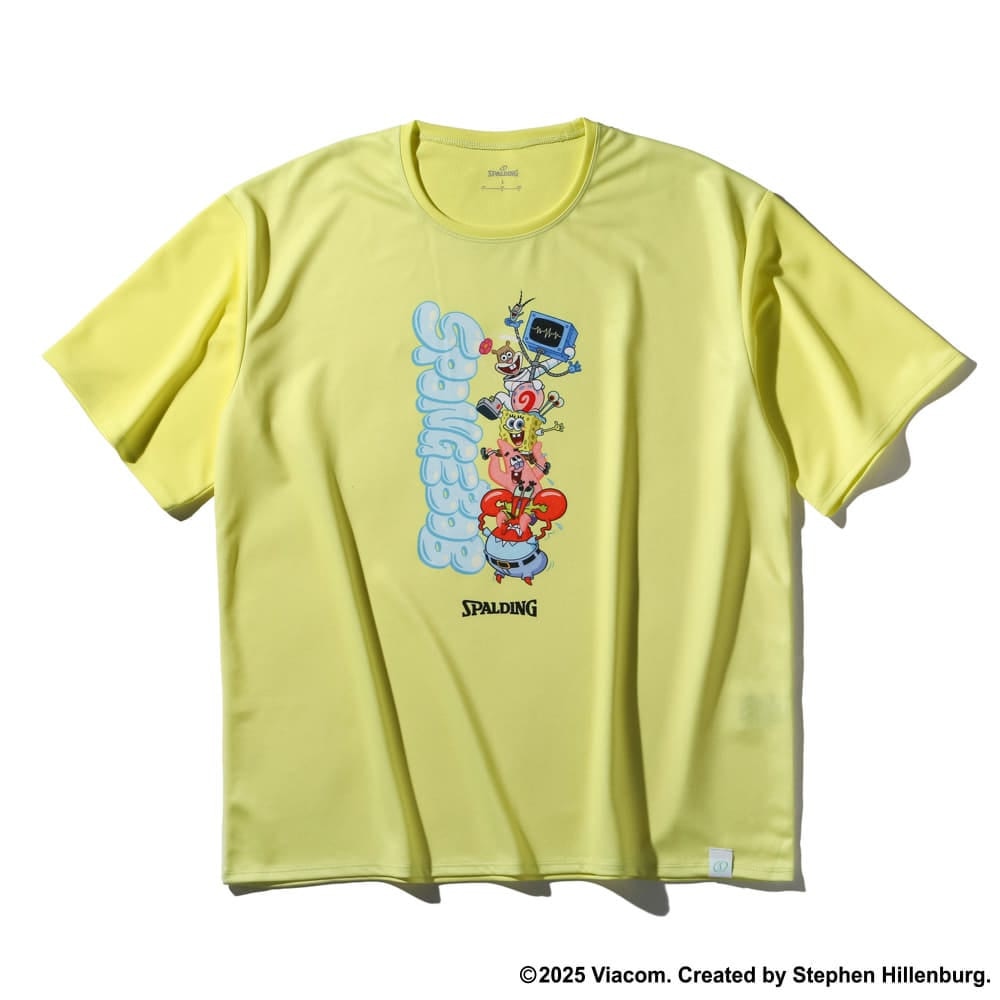 スポルディング（SPALDING）（メンズ、レディース）バスケットボールウェア Tシャツ スポンジ・ボブ キャラクターズ SMT25147SML