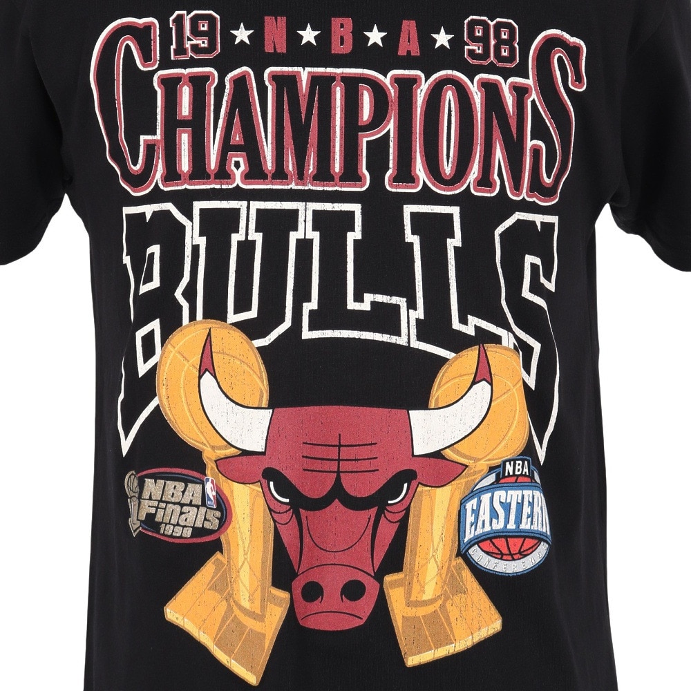 ミッチェルアンドネス（Mitchell&Ness）（メンズ）バスケットボールウェア 半袖Tシャツ BULLS TP10214-CBUBLCK