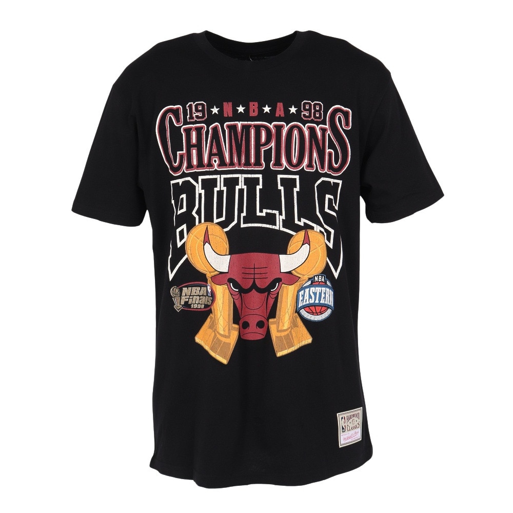 ミッチェルアンドネス（Mitchell&Ness）（メンズ）バスケットボールウェア 半袖Tシャツ BULLS TP10214-CBUBLCK