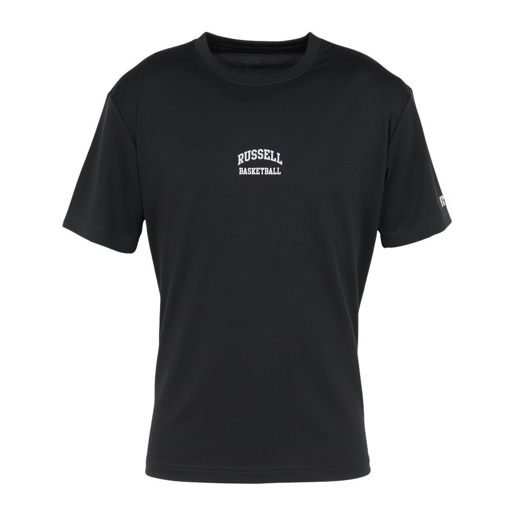ラッセルノ★黒Tシャツ ラッセル（RUSSELL）（メンズ）バスケットボールウェア FRONT 半袖T