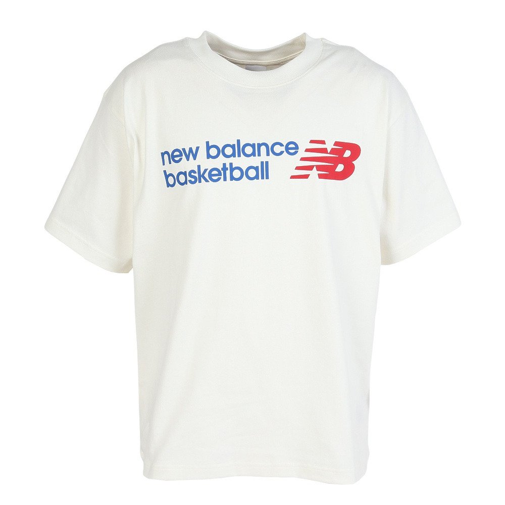 NO$W ロゴ入り ホワイトTシャツ ニューバランス（new balance）（メンズ）バスケットボールウェア