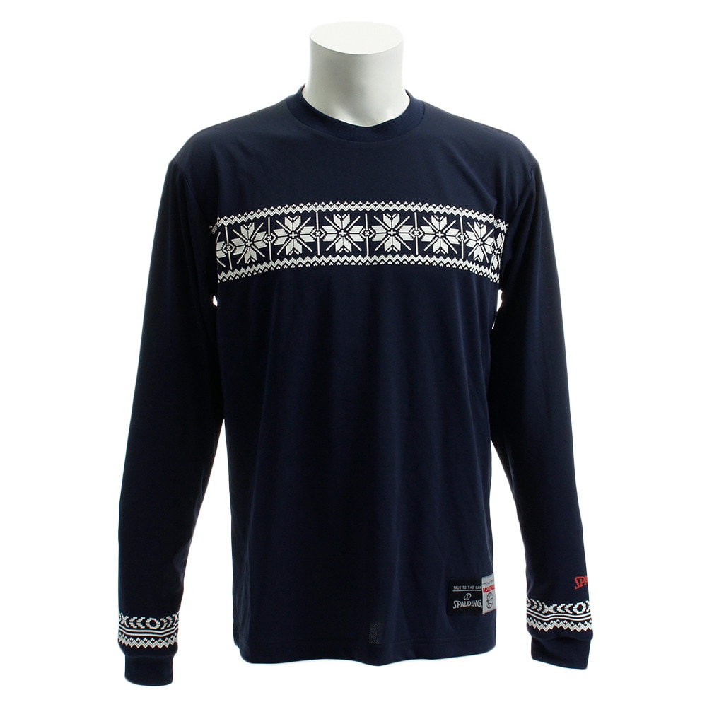 【多少の傷汚れありの為大奉仕】Tシャツ メンズ 長袖 NORDIC NV SMT181200NV 【バスケットボール ウェア】