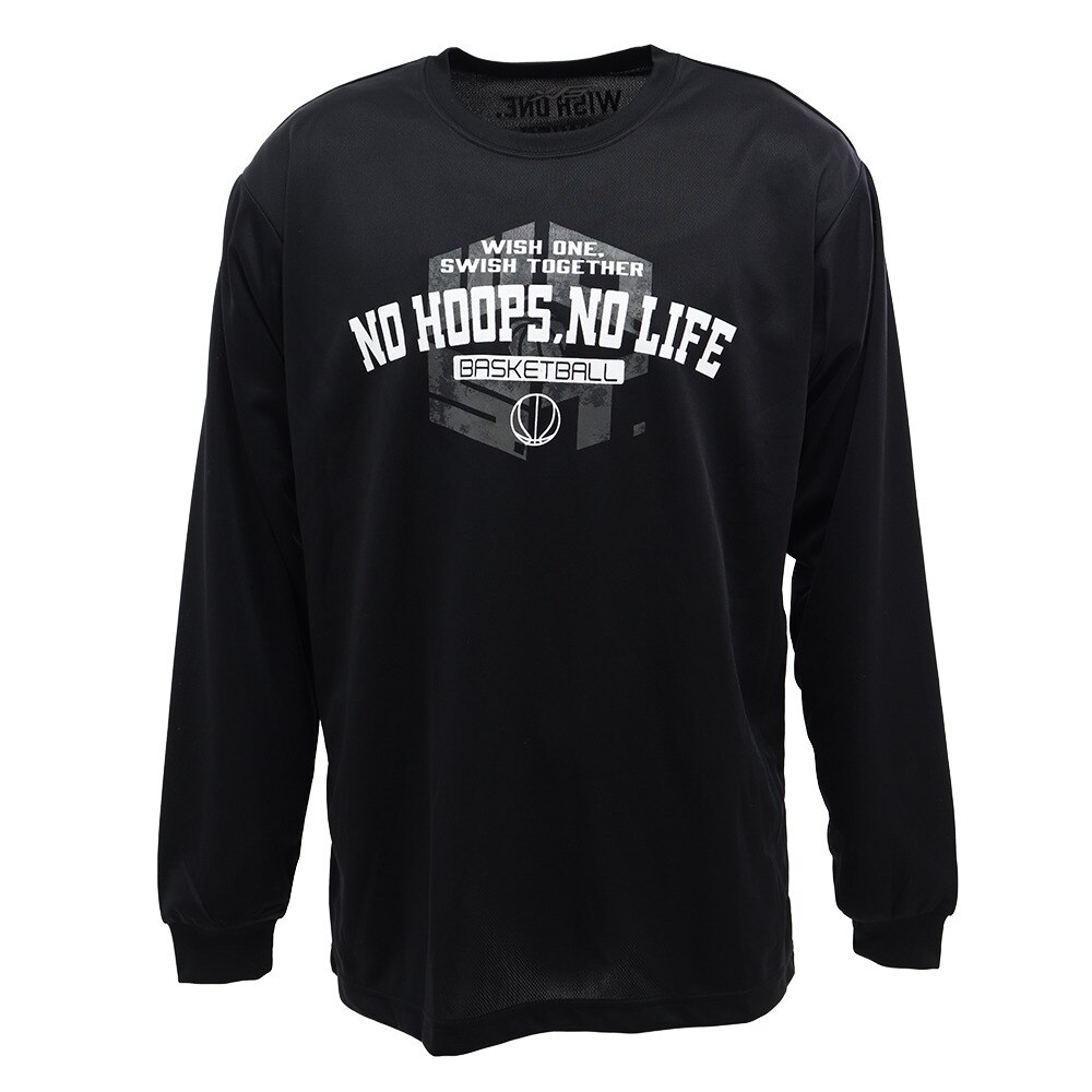  Ｔシャツ メンズ 長袖 ドライ 吸汗速乾 No hoops no life 751G9ES6630 【バスケットボール ウェア】