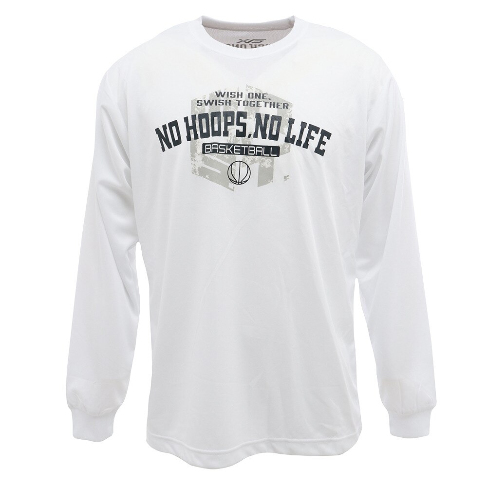  Ｔシャツ メンズ 長袖 ドライ 吸汗速乾 No hoops no life 751G9ES6630 【バスケットボール ウェア】