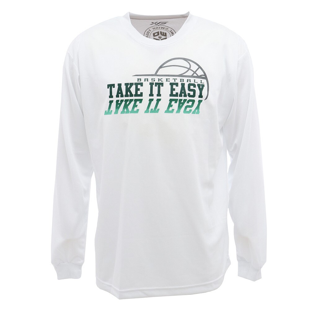  Ｔシャツ メンズ 長袖 ドライ 吸汗速乾 Take it easy 751G9ES6631 【バスケットボール ウェア】