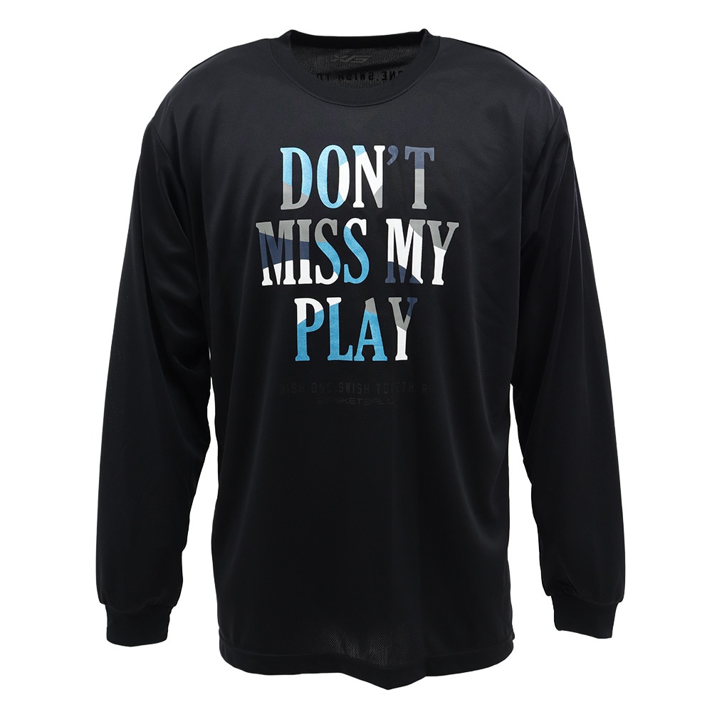 Ｔシャツ メンズ 長袖 ドライ 吸汗速乾 Dont miss my Play 751G9ES6636 【バスケットボール ウェア】