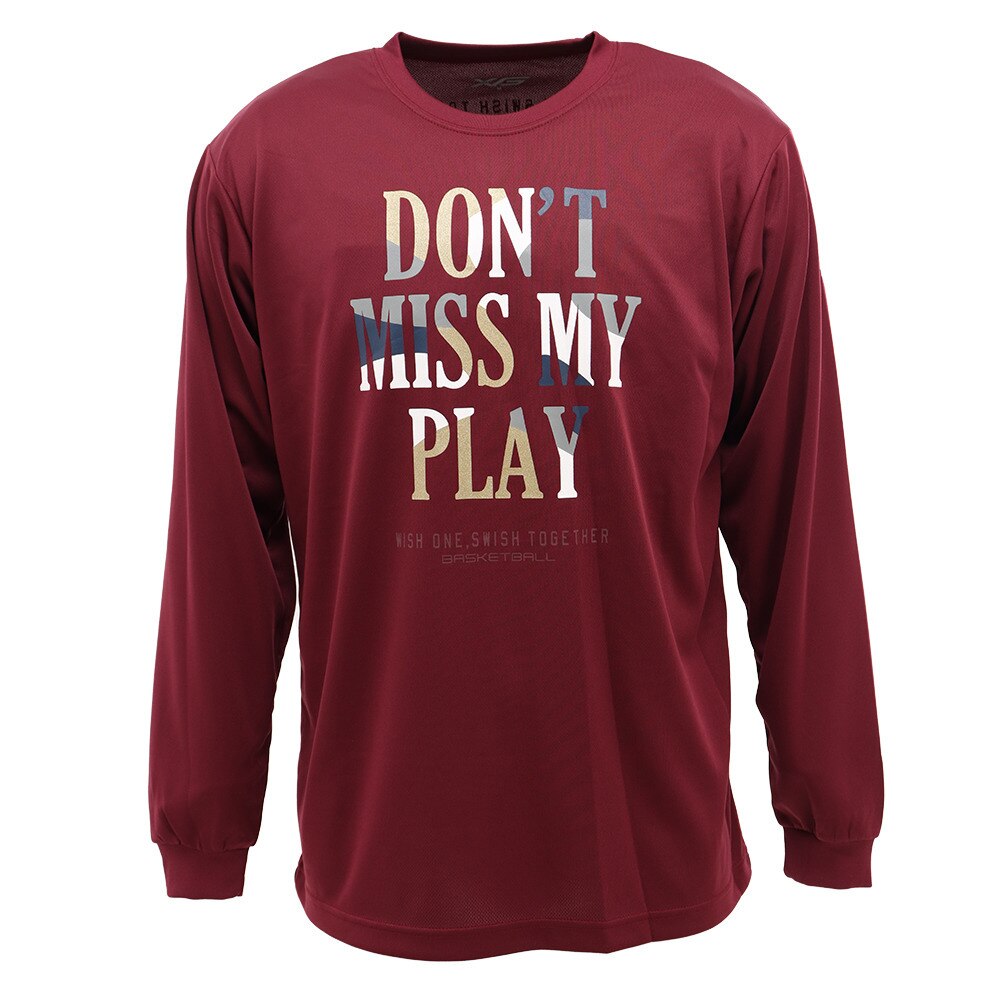 Ｔシャツ メンズ 長袖 ドライ 吸汗速乾 Dont miss my Play 751G9ES6636 【バスケットボール ウェア】