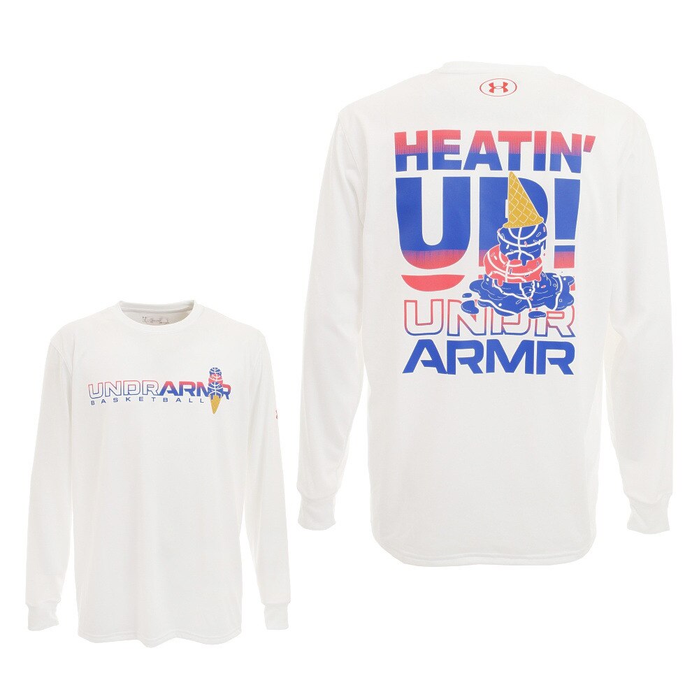 ｔシャツ メンズ 長袖 テック ヒーティング アップ ロングスリーブシャツ バスケットボール ウェア アンダーアーマー スーパースポーツゼビオ