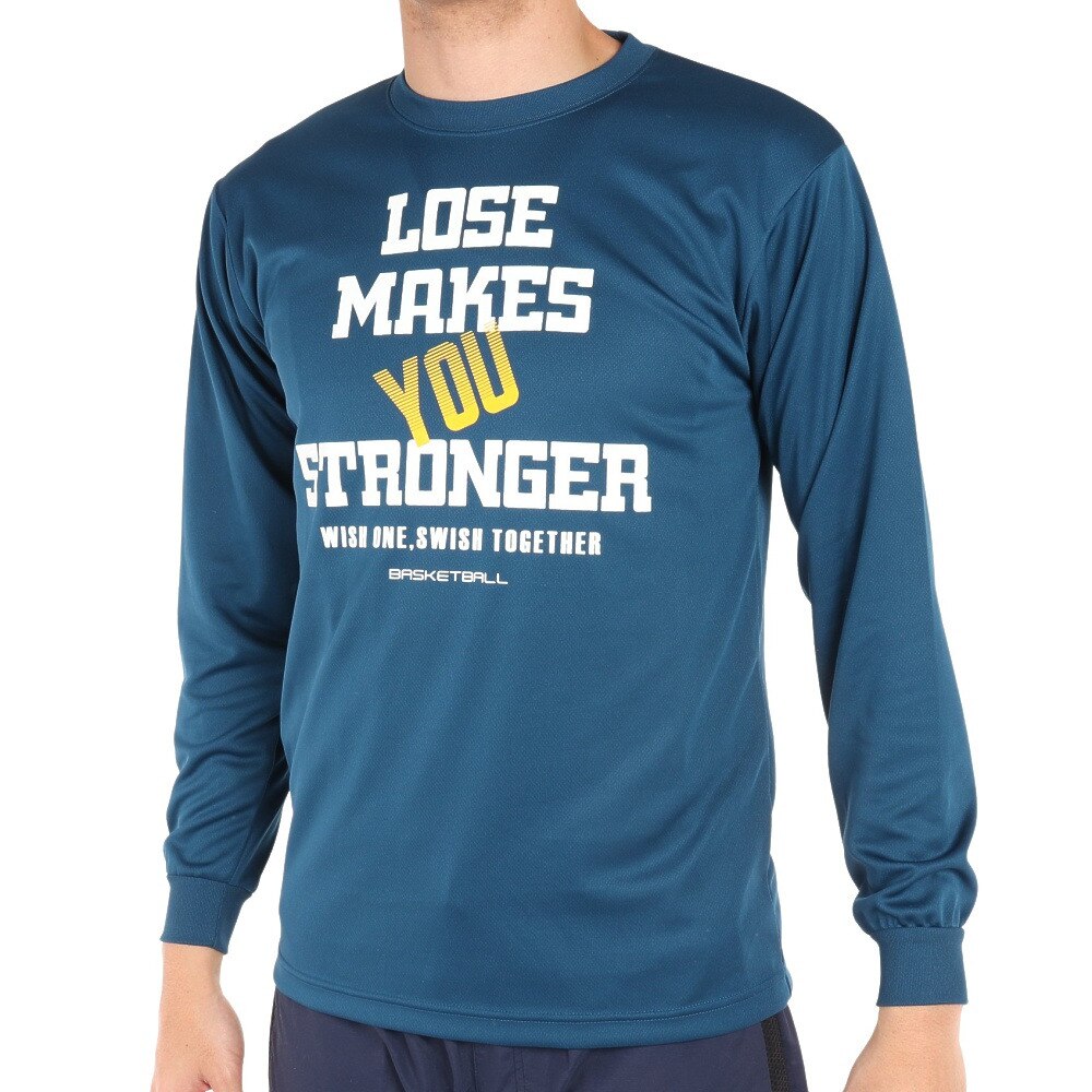  ドライプラス Lose makes you 長袖Tシャツ 751G0ES1621 BLU