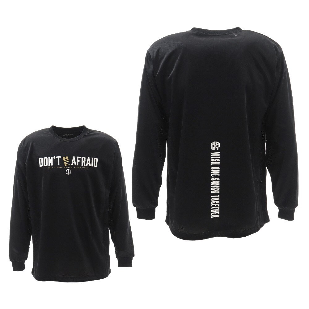 エックスティーエス｜ドライ 吸汗速乾 Dont be afraid 長袖Tシャツ 751G0ES1626 BLK バスケットボールウェア ロンT -  スポーツ用品はスーパースポーツゼビオ