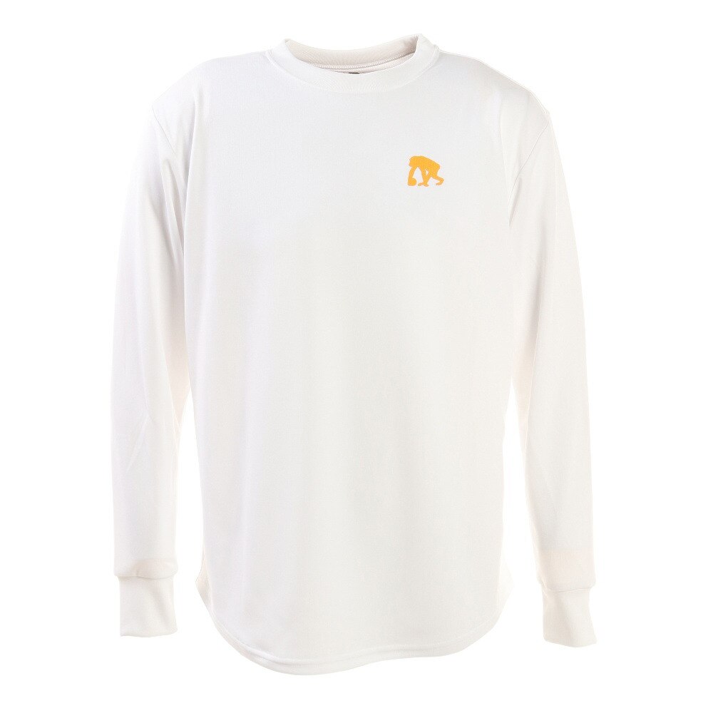  BACK CENTER SPEED 長袖Tシャツ WHITE EZLT-2013-025