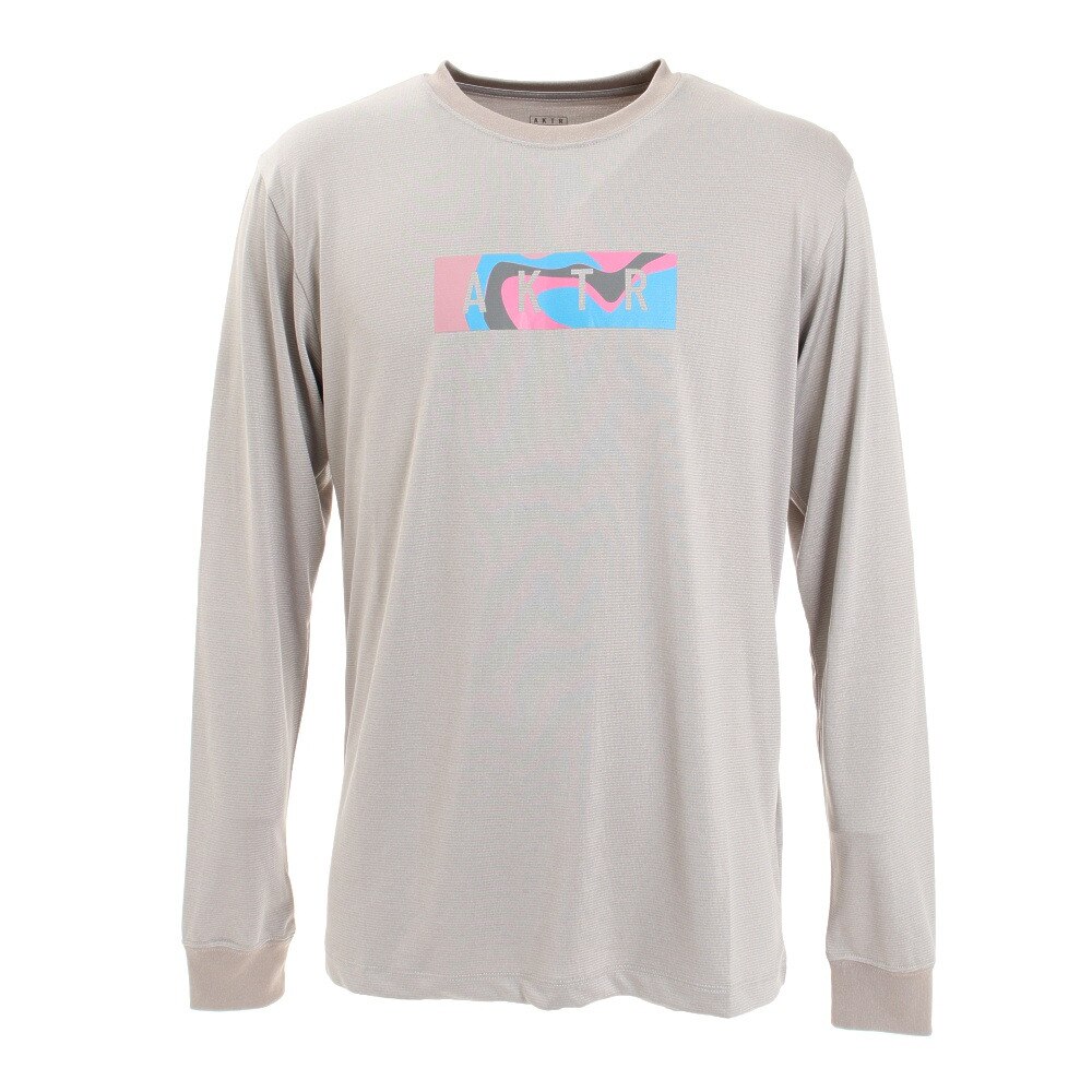  MULTICOLOR BOX LOGO 長袖スポーツTシャツ 121-051005 GY