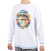 スポルディング（SPALDING）（メンズ）バスケットボールウェア ロンT ロングスリーブTシャツ オプティカルレインボー SMT211070WH